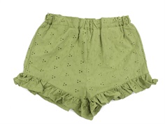 Lil Atelier sage shorts broderie anglaise